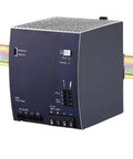 Heavy Duty Adjustable Voltage AC DC Switching Power Supply Adapter with USB port, compact gray design for industrial use.