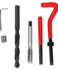 Pro Grade 17Pcs Stainless Steel Thread Repair Kit M10x1.5 with drill, tap, wrench, inserts for auto parts and machinery.
