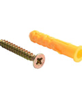 Beefy M8 Drywall Anchors Kit With Wall Expansion Screws M8x40 For Hollow Walls Zinc Plated Rust Resistant Set Rock Solid Hold For Shelves Curtains And Home Mounts Perfect For Damp Areas. M8 anchor and screw set on white