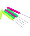 Six Piece Stainless Steel Cookie Scribe Tools And Sugar Stir Needles Ideal For DIY Bakers Who Want Hella Crisp Scoring Lines And Clean Icing Guidelines With Zero Hassle On Every Single Batch, colorful handles.