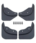 Next Gen Tesla Model Y Mud Flaps Splash Guards set of 4, rugged TPE plastic, includes mounting hardware, fits 2025 and 2026 models.
