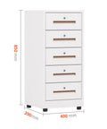 Lockable Metal File Cabinet With Five Drawers For Home Office Secure Filing Storage For Documents And Files Heavy Duty Steel Construction