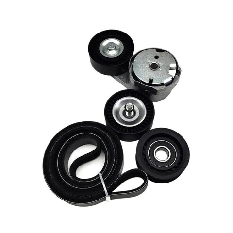 Upgrade Your Ride With This Premium Idler Pulley And Serpentine Belt Tensioner Kit Specifically Designed For 3.6L V6 Gas Rams From 2011 To 2019 Models Ensuring Smooth Operation And Reliability On The Road Without Any Hassle Or Downtime. black idler pulley, tensioner, and serpentine belt kit for Ram 3.6L V6