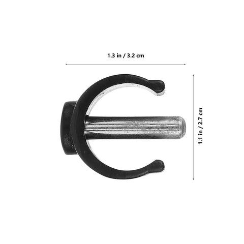 Ten Pack C Clamp Locking Clips For Walking Sticks And Crutches Replacement Pins Heavy Duty ABS Steel Universal Fit Top View