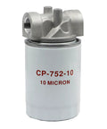 Rugged Pro Grade Hydraulic Oil Filter Assembly 10 Micron With 15 PSI Bypass For Petroleum Based Fluids, shown vertically