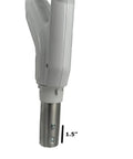 Close-up of handle on 35 Foot Central Vacuum Hose With On Off Switch Crushproof Material 360 Degree Swivel Handle Fits Standard