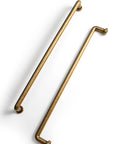 10 Inch Cabinet Bar Pulls With Antique Brass Finish 256mm Hole Centers Set Of 2 for Kitchen Cupboard Dresser Drawers Vintage Hardware