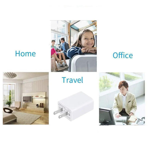 USB Wall Charger 5V 2A Fast Charging Plug For iPhone iPad Samsung Kindle And More 100-240V Travel Ready White 2 Pack in home, travel, and office settings