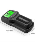 5 in 1 Stud Finder Wall Detector with Backlight showing dimensions, sleek design, and bright display for easy use.