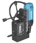 Makita HB350 1-3/8-inch magnetic drill, blue motor housing, side view
