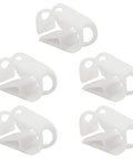 Adjustable 1/2 To 5/8 Inch Plastic Tubing Clamps, 5 Pack Peg Tube Clips For Flow Control In Wine, Beer, And Infusion Bottles, White