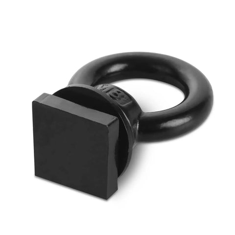 Single black anchor from Beefy 8 Piece T Track Mount Tie Down Anchor Kit For Roof Rack With M8 Stainless Steel Eye Bolts Nuts And Washers Track Bolts