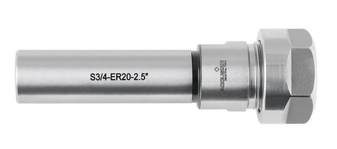 ER20 Collet Chuck Extension Rod For Milling And Drilling With Three Quarter Inch Straight Shank, side view