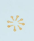 Gold eye screws from 600-Piece Sheep Eye Screw Kit With Plated Iron Round Eye Hooks And Self-Tapping Screws