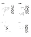 Step-by-step installation guide for Wooden Cookie Wall Hooks Self Adhesive Coat Rack Home Decor, showing tools and techniques.