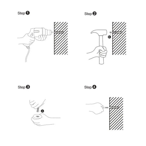 Step-by-step installation guide for Wooden Cookie Wall Hooks Self Adhesive Coat Rack Home Decor, showing tools and techniques.