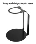 Premium Black Iron Coffee Dripper Holder With Heavy Duty Filter Stand, integrated design for easy movement.