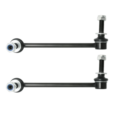 Two black steel front suspension control arms with ball joint ends for Chrysler/Dodge RWD models