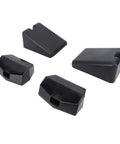 Premium 4 Piece Rubber Hood Bumper Support Kit For T680, T880, And 579 Trucks. Durable black rubber stops, four-piece set