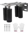 Universal L Bracket Gate Guide Roller Set With Four Nylon Rollers For Sliding Gates 4 Inch Size Adjustable Mounting Bracket