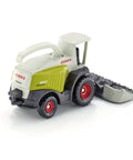 Claas Forage Harvester Toy Model With Metal Frame And Plastic Body In White And Green, Swiveling Ejection Pipe, Rugged Build, Realistic Farm Play, Tire Terrain For Kids, Trailer Hitch For Trailer Compatibility, Perfect Gift