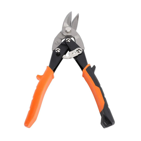 Badass 10 Inch Aviation Snips Left Cut CRV Steel Sheet Metal Shears Heavy Duty Tin Snips Ergonomic Non Slip Handles Cuts Metal Like Butter Smooth Slicing Action For Auto Repair And Construction Gig Pros Are Raving About This Gear
