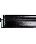Premium Transmission Oil Cooler Kit For Jeep Cherokee 2014 to 2018 SBTCH4050146 Model With 2.4L And 3.2L Engines Perfect Swap To Keep Your Ride Cool And Running Smooth Like New Again front view of black metal cooler
