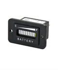 Cool 36V Battery Meter Gauge Compatible With Trojan Batteries Easy Install Digital Voltage Monitor For Golf Carts And Industrial Equipment Compact power capacity display in black housing.