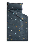 Galaxy Space Nap Mat For Toddlers With Pillow And Blanket All In One Roll Up Sleeping Bag 50 X 20 Inches 100 Percent Cotton Fabric