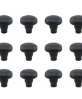 20 Pack Black Stem Bumpers Heavy Duty Furniture Sliders Smooth Glide Floor Protectors For Swivel Chairs And Stools 7Mm Hole Sweet Setup No Scratch PVC Foot Pads in a grid display.