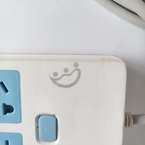 Heavy Duty Multi Outlet Extension Cord With Solid White Build For Dorm Bedroom And Home Office Setup Reliable Plug And Play Power Strip Adapter