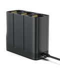 Black 3 Slot Fast Charging Drone Battery Dock With Grab And Go Storage And Power Bank, USB C QC3.0 Hub For HS900 Batteries