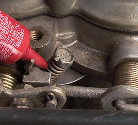 Application of Purple Low Strength Thread Locker Tube 6 Ml Ideal For Small Fasteners Under One Quarter Inch Automotive And Equipment Use OEM Grade Adhesion Easy Application Prevents Loosening And Vibration Trusted By Pros on metal fastener in machinery.
