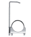2.5 Inch Universal Exhaust Clamp With Hanger, heavy duty muffler hanger kit, galvanized steel, side view