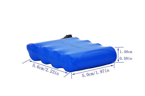 Two Pack 4.8V 800mAh NiCd RC Battery Pack With USB Cables for RC vehicles, blue casing, easy 2-Pin SM-2P plug, replacement battery