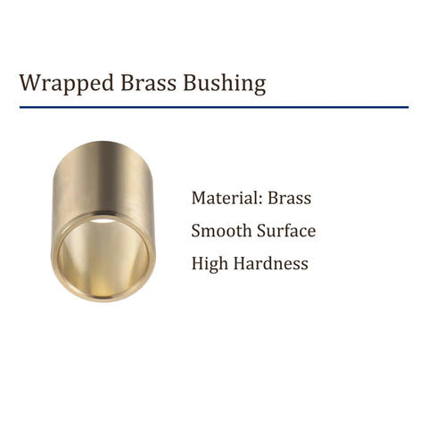 Two Pack Cast Brass Oilless Sleeve Bearings 5/8 Inch By 3/4 Inch Outer Dia By 1-1/8 Inch Length Wrapped Bushings No Lubrication Needed