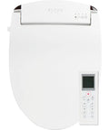 Dead Quiet Elongated Bidet Toilet Seat Delivers Endless Warm Water And A Self Cleaning Brushless Nozzle For Serious Hygiene with wireless remote.