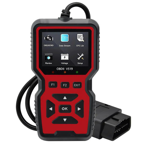 Front view of Must Have OBD2 Scanner Diagnostic Tool With Check Engine Code Reader And Reset Battery Voltage Tester Modes Six And Eight