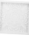 DIY Landscaping Edging Paver Molds For Concrete Paths And Patio Stones Garden Paving Forms Easy To Use Floor Mold Kit For Creating Garden Bricks With Pre Mixed Concrete Projects Beginner Friendly, square design with intricate pattern