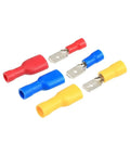 Zckhnqop 222 Piece Fully Insulated Male And Female Spade Crimp Terminals Electrical Wire Butt Connector Assorted Kit AWG 22 To 10, color-coded
