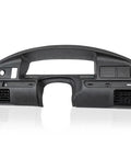 Front view of black ABS dashboard dash panel bezel for Ford F-Series trucks (1992–1997).