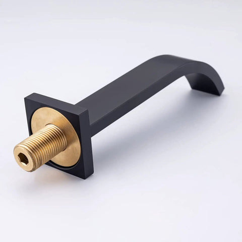 Matte Black Solid Brass Wall Mount Bathroom Faucet With Dual Lever Handles 8 Inch Center Wall Mounted Sink Faucet Rough In Valve Included