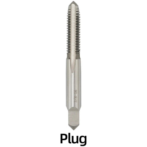 3/8-16 UNC Hand Tap Set Right Hand Threading Tool For Metalworking, 3/8 Inch Shank, Plug Tap, Alloy Tool Steel