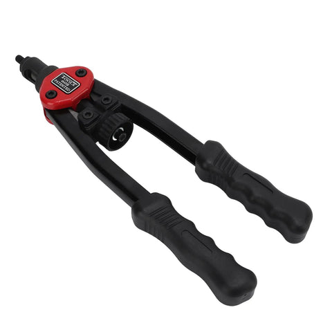 Cool 13 Inch Rivet Nut Tool Set With Hand Riveter Kit M3 M4 M5 M6 M10 Mandrels Screws Wrench Storage Case For Auto And Metal Jobs, black hand tool