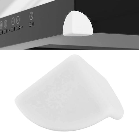 Three Sided Silicone Corner Protectors Pre Taped Edge Guards for Kid Safe Babyproofing on range hood, white, 30mm size