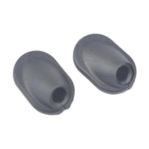 Two Pack Internal Cable Routing Grommets for Bike Brake and Shifter Housing, black rubber, 11.55x8mm, side view