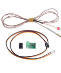 K Type Thermocouple Sensor For 3D Printer Hotend Up To 500C With AD8495 Amplifier 3 X 15Mm Cylindrical Probe, braided wire