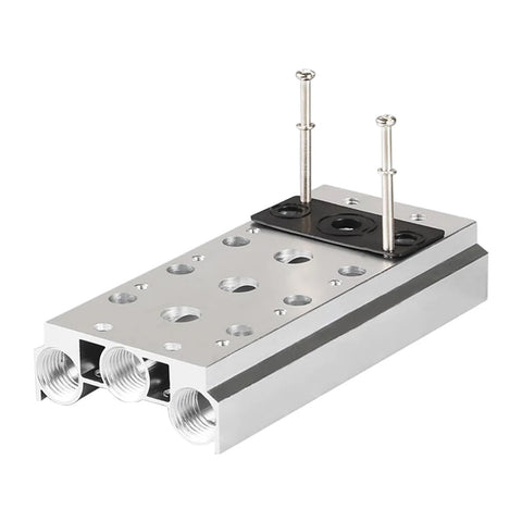 Manifold Kit For 4V110 4V210 4V310 Pneumatic Solenoid Valves, 100M 200M 300M 400M Sizes, Air Exhaust Plate Base With Seals