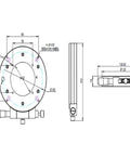 Top Rated Rotary Tilt Table Precision Angle Platform Built With Durable Aluminum Alloy For Rock Solid Machining Setups And Nailed It Precision Milling Projects Featuring Ultra High Accuracy Swivel Base, dimensions diagram.