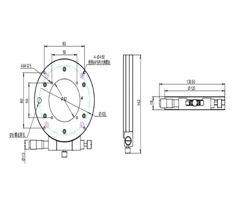 Top Rated Rotary Tilt Table Precision Angle Platform Built With Durable Aluminum Alloy For Rock Solid Machining Setups And Nailed It Precision Milling Projects Featuring Ultra High Accuracy Swivel Base, dimensions diagram.